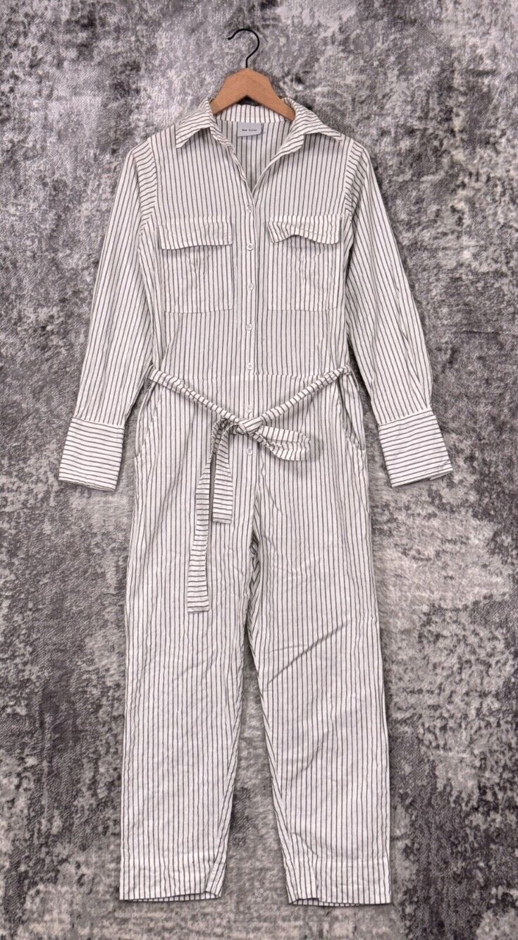 Rue Stiic Jumpsuit XS Womens Anthropologie Pinstripe Lightweight Coveralls